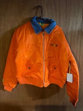 Supervsn Stuidos Orange Bomber Coat